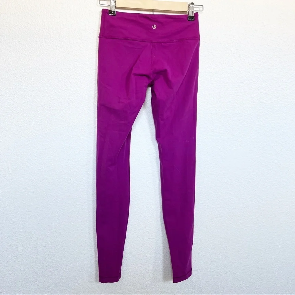 Lululemon- Wunder Under Pant III in Deep Fuschia- 4